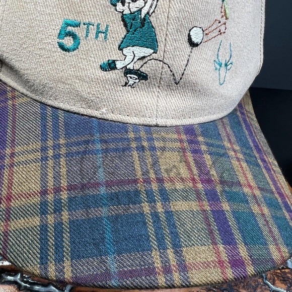 Vintage Golf Hat Comedy Logo Signed 5th Hole Snapback Cap - Picture 4 of 6